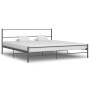 Estructura de cama sin colchón metal gris 180x200 cm