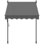 Toldo retráctil de tela y acero gris antracita 150x150 cm