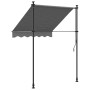 Toldo retráctil de tela y acero gris antracita 150x150 cm
