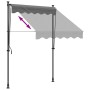 Toldo retráctil de tela y acero gris antracita 150x150 cm