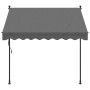 Toldo retráctil de tela y acero gris antracita 200x150 cm