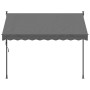 Toldo retráctil de tela y acero gris antracita 250x150 cm