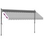 Toldo retráctil de tela y acero gris antracita 350x150 cm
