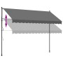 Toldo retráctil de tela y acero gris antracita 350x150 cm