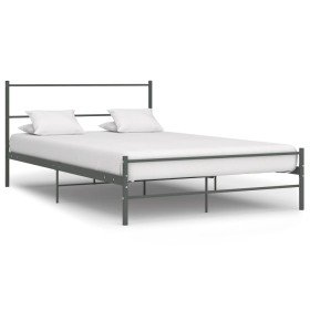 Estructura de cama sin colchón metal gris 120x200 cm en Camas y somieres | Comprar online en Foro24