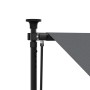 Toldo retráctil de tela y acero gris antracita 350x150 cm