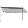 Toldo retráctil de tela y acero gris antracita 400x150 cm