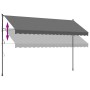Toldo retráctil de tela y acero gris antracita 400x150 cm