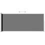 Retractable black garden side awning 180x500 cm by vidaXL, Umbrellas - Ref: Foro24-313405, Price: 87,16 €, Discount: %