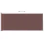 Ausziehbare Seitenmarkise für braune Terrasse 180x500 cm von vidaXL, Sonnenschirme - Ref: Foro24-313408, Preis: 102,92 €, Rab...