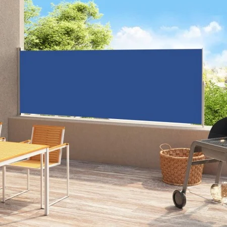 Einziehbare seitliche Gartenmarkise blau 180x500 cm von vidaXL, Sonnenschirme - Ref: Foro24-313409, Preis: 93,29 €, Rabatt: %