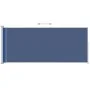 Einziehbare seitliche Gartenmarkise blau 180x500 cm von vidaXL, Sonnenschirme - Ref: Foro24-313409, Preis: 93,29 €, Rabatt: %