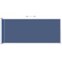 Toldo lateral retráctil de jardín azul 180x500 cm de vidaXL, Sombrillas - Ref: Foro24-313409, Precio: 87,41 €, Descuento: %