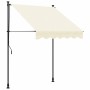 Toldo retráctil tela y acero crema 200x115 cm