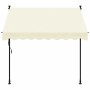 Toldo retráctil tela y acero crema 200x115 cm