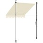 Toldo retráctil tela y acero crema 200x115 cm