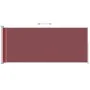 Red garden retractable side awning 180x500 cm by vidaXL, Umbrellas - Ref: Foro24-313410, Price: 82,01 €, Discount: %