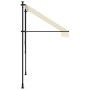 Toldo retráctil de tela y acero crema 250x150 cm