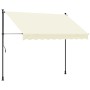 Toldo retráctil de tela y acero crema 300x150 cm