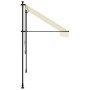 Toldo retráctil de tela y acero crema 300x150 cm