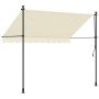 Toldo retráctil de tela y acero crema 300x150 cm