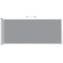 Retractable side awning for patio gray 200x500 cm by vidaXL, Umbrellas - Ref: Foro24-313419, Price: 102,85 €, Discount: %