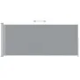 Retractable side awning for patio gray 200x500 cm by vidaXL, Umbrellas - Ref: Foro24-313419, Price: 98,03 €, Discount: %