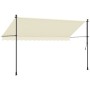 Toldo retráctil de tela y acero crema 350x150 cm