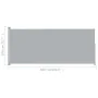 Retractable side awning for patio gray 200x500 cm by vidaXL, Umbrellas - Ref: Foro24-313419, Price: 98,03 €, Discount: %