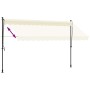 Toldo retráctil de tela y acero crema 350x150 cm