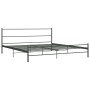 Estructura de cama sin colchón metal gris 200x200 cm