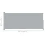 Retractable side awning for patio gray 220x500 cm by vidaXL, Umbrellas - Ref: Foro24-313431, Price: 106,59 €, Discount: %