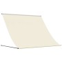 Toldo retráctil de tela y acero crema 250x150 cm