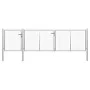 Silver steel garden gate 400x75 cm by vidaXL, garden gates - Ref: Foro24-144346, Price: 330,85 €, Discount: %
