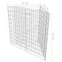 Gabionenbett aus verzinktem Stahl, 75 x 75 x 50 cm von vidaXL, Töpfe und Pflanzgefäße - Ref: Foro24-143602, Preis: 41,41 €, R...