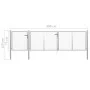 Silver steel garden gate 400x75 cm by vidaXL, garden gates - Ref: Foro24-144346, Price: 330,85 €, Discount: %