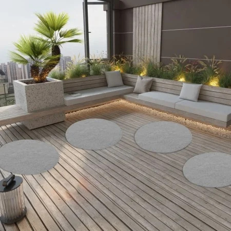 Artificial grass with round studs Ø90 cm gray by vidaXL, artificial flora - Ref: Foro24-147804, Price: 13,32 €, Discount: %