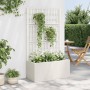 Jardinera con enrejado PP blanco 80x36x140 cm en Maceteros y jardineras | Comprar online en Foro24