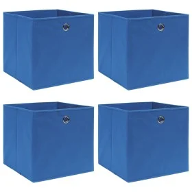 Storage boxes 4 pcs fabric 32x32x32 cm blue by vidaXL, Storage baskets - Ref: Foro24-288337, Price: 24,44 €, Discount: %