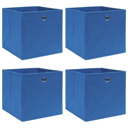 Storage boxes 4 pcs fabric 32x32x32 cm blue by vidaXL, Storage baskets - Ref: Foro24-288337, Price: 25,49 €, Discount: %