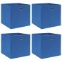 Storage boxes 4 pcs fabric 32x32x32 cm blue by vidaXL, Storage baskets - Ref: Foro24-288337, Price: 25,49 €, Discount: %