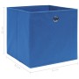 Cajas de almacenaje 4 uds tela 32x32x32 cm azul de vidaXL, Cestas para almacenaje - Ref: Foro24-288337, Precio: 25,10 €, Desc...