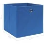 Storage boxes 4 pcs fabric 32x32x32 cm blue by vidaXL, Storage baskets - Ref: Foro24-288337, Price: 25,49 €, Discount: %