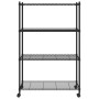 4-stöckiges Regal Räder 90x35x142cm schwarz 200kg von vidaXL, Industrieregale - Ref: Foro24-324628, Preis: 83,55 €, Rabatt: %