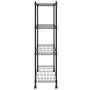 4-stöckiges Regal Räder 90x35x142cm schwarz 200kg von vidaXL, Industrieregale - Ref: Foro24-324628, Preis: 81,94 €, Rabatt: %