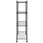 4-stöckiges Regal Räder 90x35x142cm schwarz 200kg von vidaXL, Industrieregale - Ref: Foro24-324628, Preis: 83,55 €, Rabatt: %