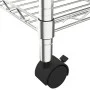 Storage shelf 5 levels wheels 75x35x155 cm chrome 250 kg by vidaXL, Industrial shelving - Ref: Foro24-324629, Price: 109,72 €...