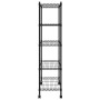 Estante almacenaje 5 niveles y ruedas 75x35x155 cm negro 250 kg
