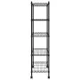 Storage shelf 5 levels and wheels 75x35x155 cm black 250 kg by vidaXL, Industrial shelving - Ref: Foro24-324630, Price: 96,75...