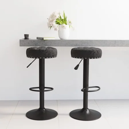Taburetes de cocina 2 unidades terciopelo negro de vidaXL, Taburetes de cocina - Ref: Foro24-332992, Precio: 110,36 €, Descue...